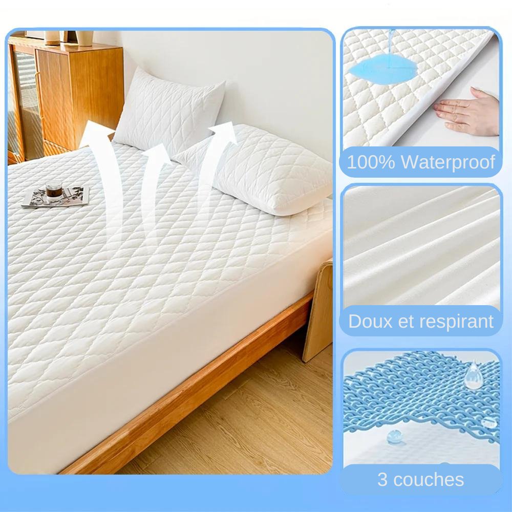 SleepSecure™ – Protège-matelas Imperméable - Bien-Être Minéral -