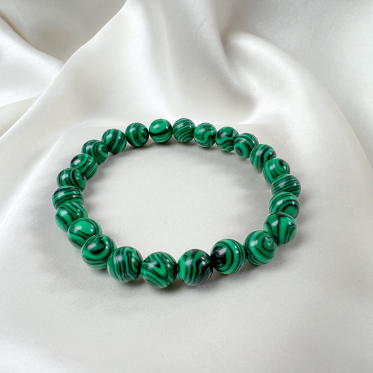 Bracelet Anti-Inflammatoire en Malachite - Bien-Être Minéral -